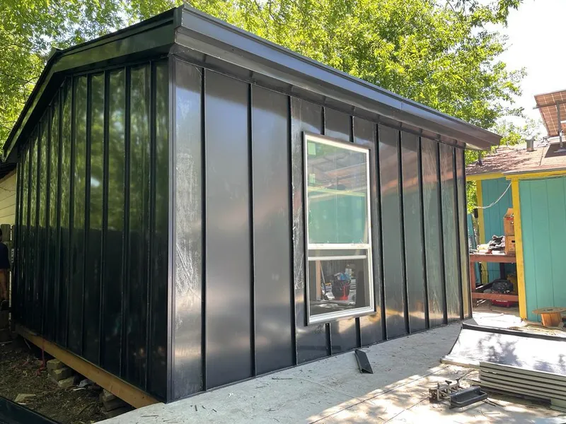 Black standing seam metal wall panels for Metal Roof Installation in Ellenton